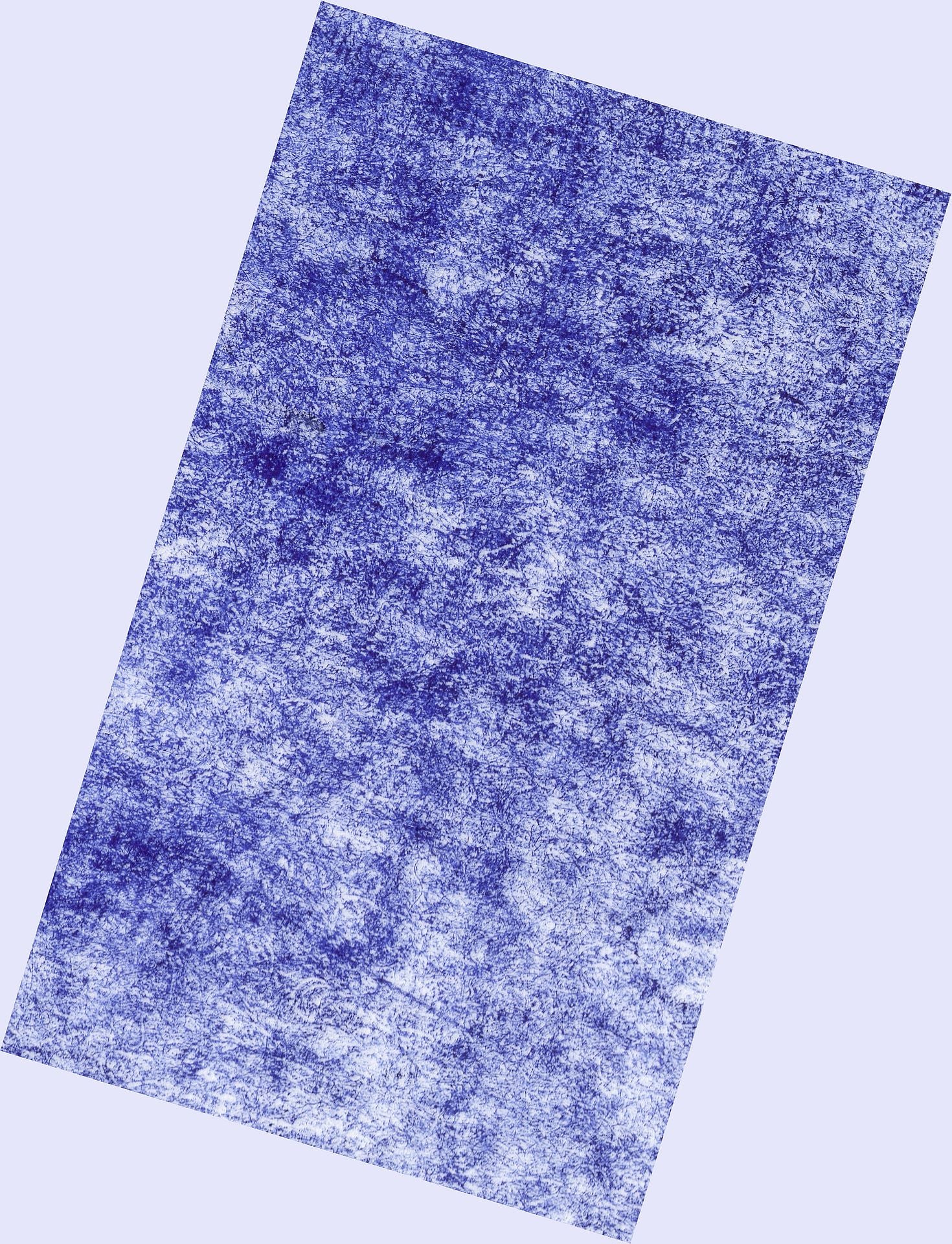 Anautomija — abstract drawing, blue and white layered marks on paper, dry medium, digital edition